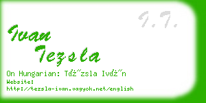 ivan tezsla business card
